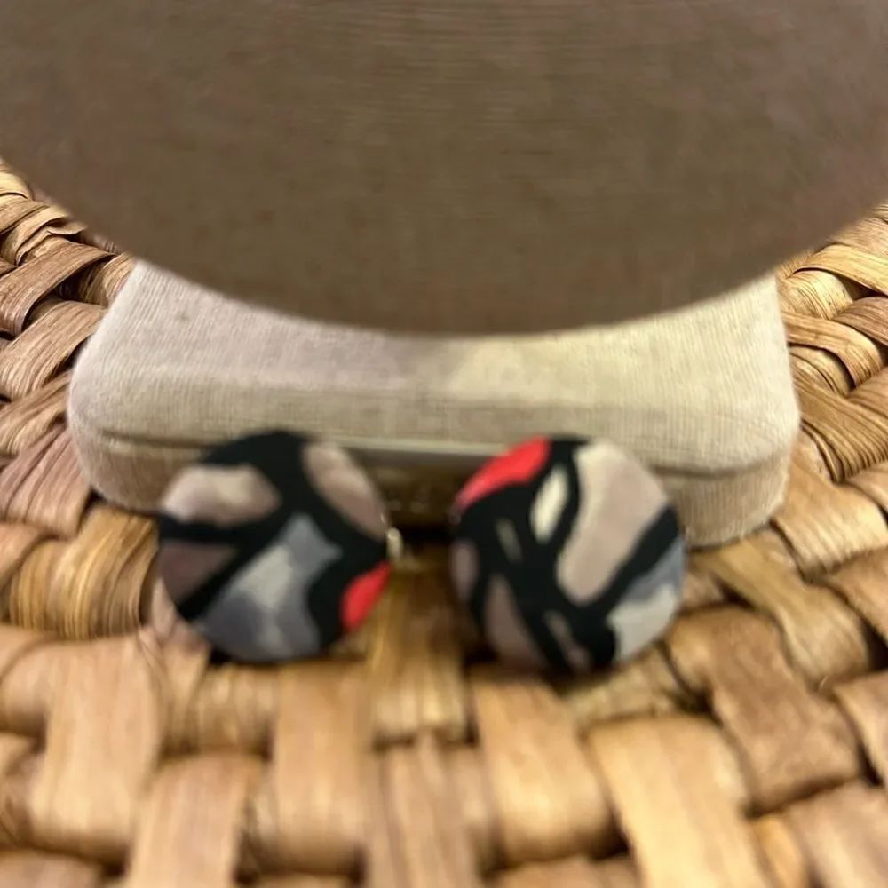 Vintage Button Non-pieced Earrings
